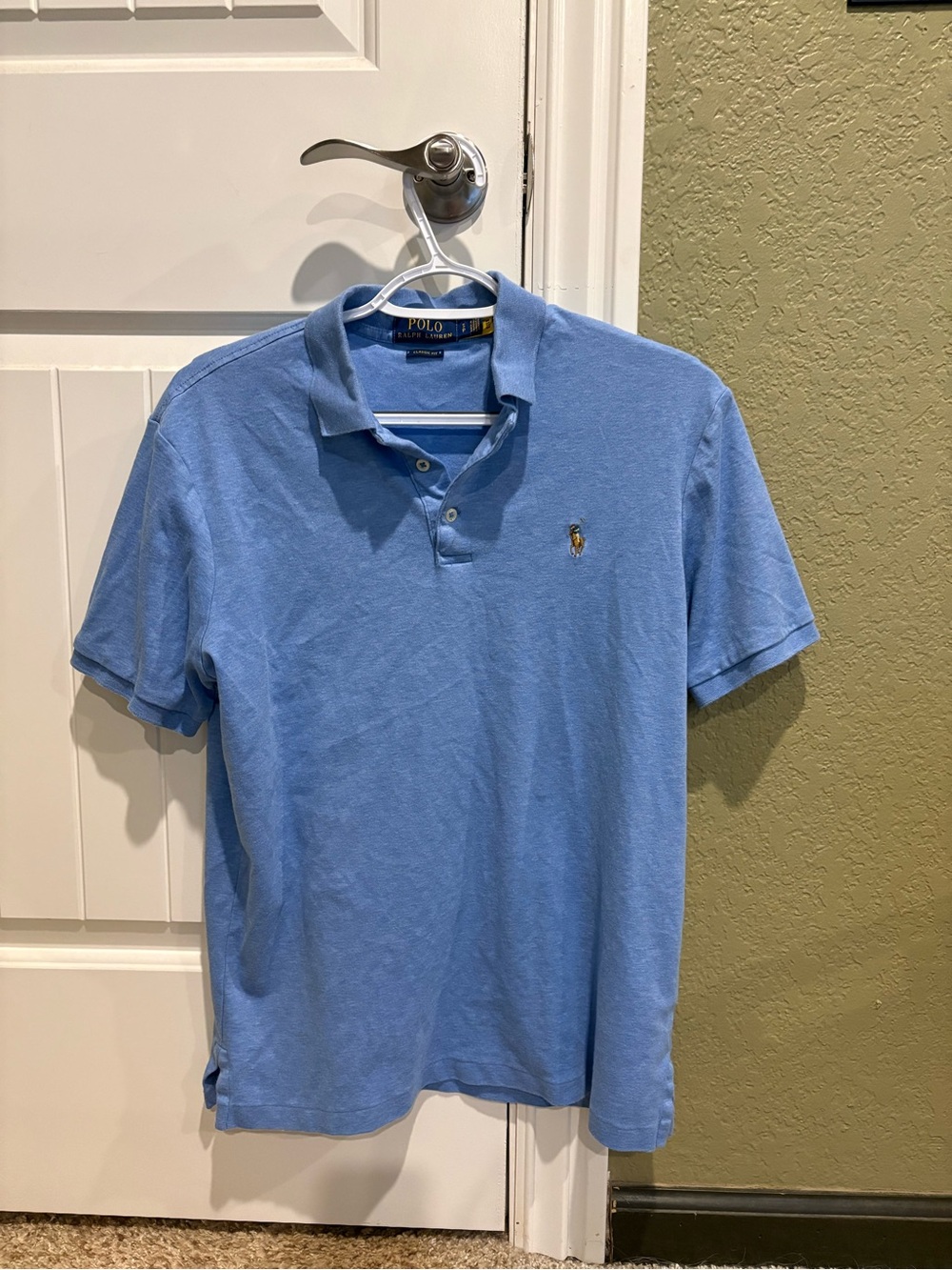 Ralph Lauren Light Blue Short-Sleeve Polo with Embroidered Pony